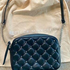 Rebecca Minkoff Black Studded Crossbody Bag with Dust Bag